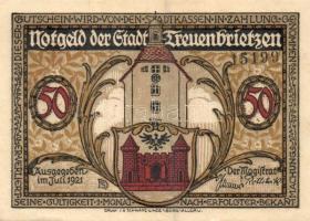 Német Birodalom/Weimari Köztársaság/Treuenbrietzen 1921. 50Pf(6x)6klf db, teljes sor T:I