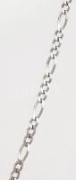 Ezüst(Ag) figaro nyaklánc, jelzett, h: 50 cm, nettó: 4,1 g