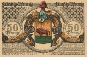 Német Birodalom/Weimari Köztársaság/Schleiz 1921. 50Pf(8x)8klf db, teljes sor T:I