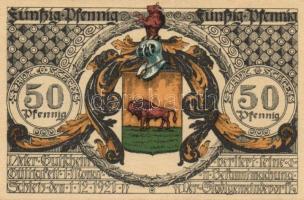 Német Birodalom/Weimari Köztársaság/Schleiz 1921. 50Pf(8x)8klf db, teljes sor T:I