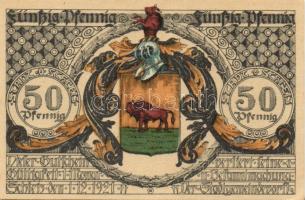 Német Birodalom/Weimari Köztársaság/Schleiz 1921. 50Pf(8x)8klf db, teljes sor T:I