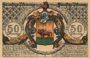 Német Birodalom/Weimari Köztársaság/Schleiz 1921. 50Pf(8x)8klf db, teljes sor T:I