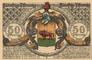 Német Birodalom/Weimari Köztársaság/Schleiz 1921. 50Pf(8x)8klf db, teljes sor T:I