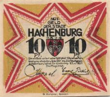 Német Birodalom/Weimari Köztársaság/Hachenburg 1921. 10Pf(2x)+25Pf(2x)+50Pf(3x)7klf db, teljes sor T:I