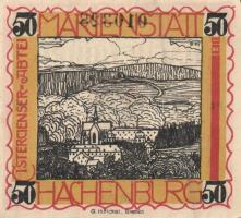 Német Birodalom/Weimari Köztársaság/Hachenburg 1921. 10Pf(2x)+25Pf(2x)+50Pf(3x)7klf db, teljes sor T...