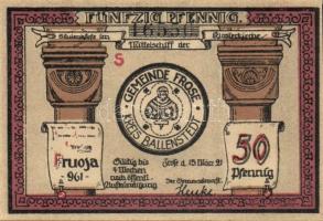 Német Birodalom/Weimari Köztársaság/Frose 1921. 50Pf(4x)4klf db, teljes sor T:I