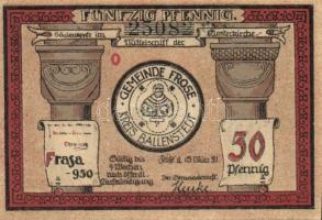 Német Birodalom/Weimari Köztársaság/Frose 1921. 50Pf(4x)4klf db, teljes sor T:I