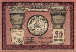 Német Birodalom/Weimari Köztársaság/Frose 1921. 50Pf(4x)4klf db, teljes sor T:I