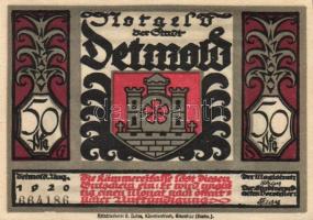 Német Birodalom/Weimari Köztársaság/Detmold 1920. 50Pf(10x)10klf db, teljes sor eredeti csomagolásba...