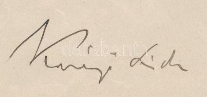 1931 Korányi Sándor (1866-1944) orvos, egyetemi tanár autográf levele, a Kir. M. Pázmány Péter Tud.-...