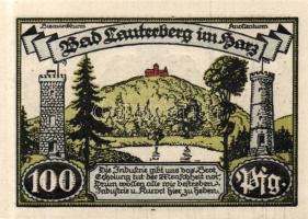 Német Birodalom/Weimari Köztársaság/Lauterberg 1921. 25Pf+50Pf+75Pf+100Pf+300Pf 5klf db, teljes sor ...