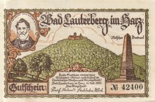 Német Birodalom/Weimari Köztársaság/Lauterberg 1921. 25Pf+50Pf+75Pf+100Pf+300Pf 5klf db, teljes sor ...