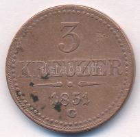 1851G 3kr Cu T:VF tisztítva Adamo M6