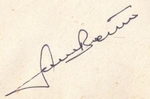 Farkas Bertalan űrhajós aláírása IAF borítékon / Autogprah signature of Hungarian astronaut
