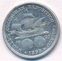 Amerikai Egyesült Államok 1893. 1/2$ Ag "Kolumbiai világkiállítás" T:XF,VF USA 1893. 1/2 D...