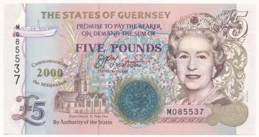 Guernsey 2000. 5P "Millennium" emlékkiadás T:UNC Guernsey 2000. 5 Pounds "Millennium" commemorative issue C:UNC Krause P#60