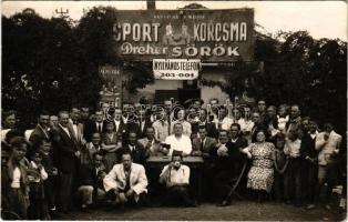 Budapest XIII. Angyalföld, Nyitray Endre Sport Korcsma a Vasas Sport Club pálya mellett, Dreher sörök, nyilvános telefon, kocsma. Béke utca 26. photo (fl)