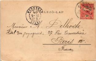 1904 Budapest II. Hűvösvölgy, villamos vasúti átjáró. Ganz Antal 142. (EK)