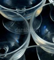 Kristály fagylaltos kehely garnitúra. 6 darab, jelzés nélkül, hibátlan, d: 12 cm, m: 9,5 cm