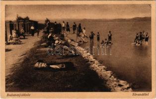 Balatonföldvár, Strandélet, fürdőzők. Tolnai Műintézet kiadása. Áldor Dezső felvétele