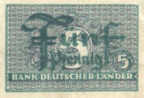 NSZK/Bank Deutscher Länder DN(1948) 5Pf főtípus + jobbik variáns + 10Pf főtípus T:II,II-,III