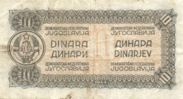 Jugoszlávia 1944. 10D + 20D T:III,III-