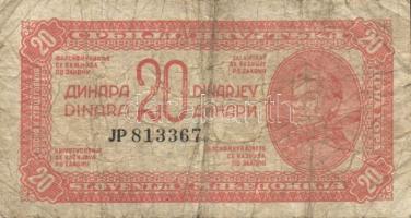 Jugoszlávia 1944. 10D + 20D T:III,III-