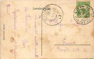 1910 Kaposvár, Fő utca, Fenyvesi Béla üzlete és saját kiadása + "BÁTTASZEK - ZÁKÁNY 44. SZ. B&q...