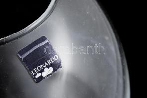 Leonardo design üveg gömbváza. Címkével jelzett, hibátlan, d: 17 cm