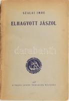 Szalai Imre: Elhagyott jászol. Elbeszélések. DEDIKÁLT! [Bp.], 1938., Vajda János Társaság, 199+1 p. Kiadói papírkötés, szakadt borítóval, sérült, hiányos gerinccel.