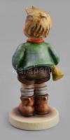 Hummel trombitás fiú, jelzett, restaurált, m: 12 cm