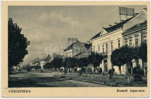 1943 Csíkszereda, Miercurea Ciuc; Kossuth Lajos utca. Vákár L. kiadása / street view (EK)