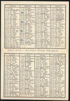 1944 Szalézi Művek kártyanaptára, Don Bosco Nyomda Rákospalota