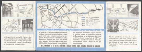 1972 A metró 2-es vonalának képes ismertetője