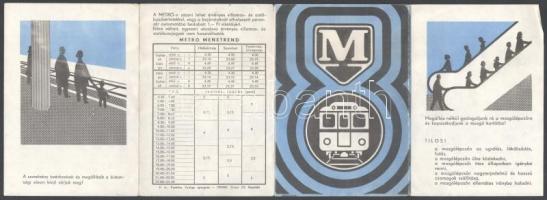 1972 A metró 2-es vonalának képes ismertetője