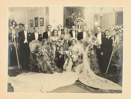 1938 Úri esküvő 27 db fotóját tartalmazó album, kezdve a Mátyás-templomi esketéstől az ünnepségig, S...