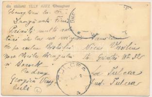 Gyergyószentmiklós, Gheorgheni; piac, takarékpénztár, üzletek, román katonák / market, savings bank,...