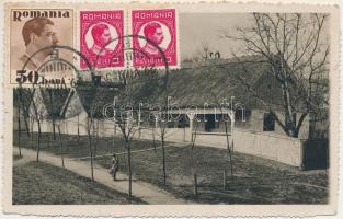 1935 Temesvár, Timisoara (?); ház, erdélyi folklór / house, Transylvanian folklore. photo (vágott / cut)