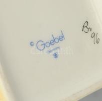 Goebel / Hummel "A gentle glowt" kézzel festett, mázas kerámia gyertyatartó, jelzett, hibá...