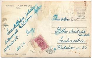 1943 Csíkszépvíz, Szépvíz, Frumoasa; kőhíd / stone bridge (fl)