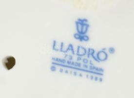 LLadro fekvő kívánságot kívánó angyal kézzel festett, mázas kerámia, jelzett, hibátlan, eredeti dobo...