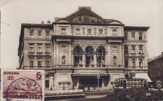 Temesvár theatre with tram (EK)
