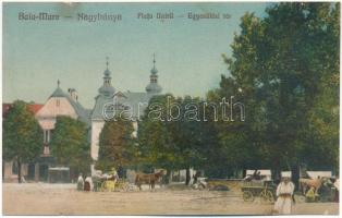 Nagybánya, Baia Mare; Piata Unirii / Egyesülési tér, piac / square, market (r)