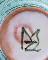 Nagyné Molnár Zsuzsanna (1977- ): Figurális kerámia váza, kézzel festett, jelzett, m: 14 cm