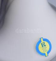 Skandináv iparművész színezett iparművész váza, címkével jelzett, m: 26 cm