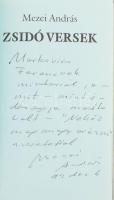 Mezei András: Zsidó versek. DEDIKÁLT! Bp. - Székesfehérvár, én., Tudor. Kiadói bársony-kötés, kissé ...