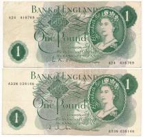 Nagy-Britannia DN (1960-1962), (1962-1966) 1P (2xklf) T:F Great Britain ND (1960-1962) , 1960-1966) 1 Pound (2xdiff) C:F Krause P#374