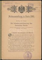 Katalog Der Gruppe: Die Arbeiterversicherung des Deutschen Reichs. Weltausstellung in Paris 1900. Be...
