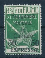 Fiume 1920 Katonai postabélyeg "Espresso" hátoldalán garancia bélyegző Mi 19 (Mi EUR 500.-)