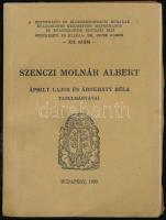 Szenczi Molnár Albert. Áprily Lajos és Árokháty Béla tanulmányával. A reformáció és ellenreformáció korának evangéliumi keresztyén (református és evangélikus) egyházi írói XII. sz. Bp., 1939, Dr. Incze Gábor (Bethlen-ny.), 320 p. Kiadói papírkötés, nagyrészt felvágatlan. Falábu Dezső (1887-1945), a hódmezővásárhelyi Református Bethlen Gábor Gimnázium tanárának ajándékozási bejegyzésével.